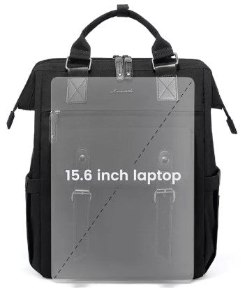 Morral poliéster con 22 bolsillos color negro