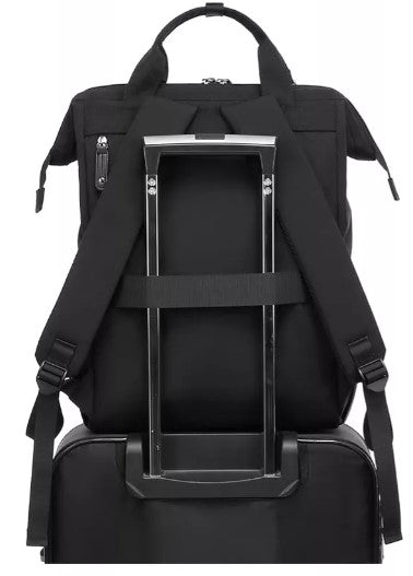 Morral poliéster con 22 bolsillos color negro