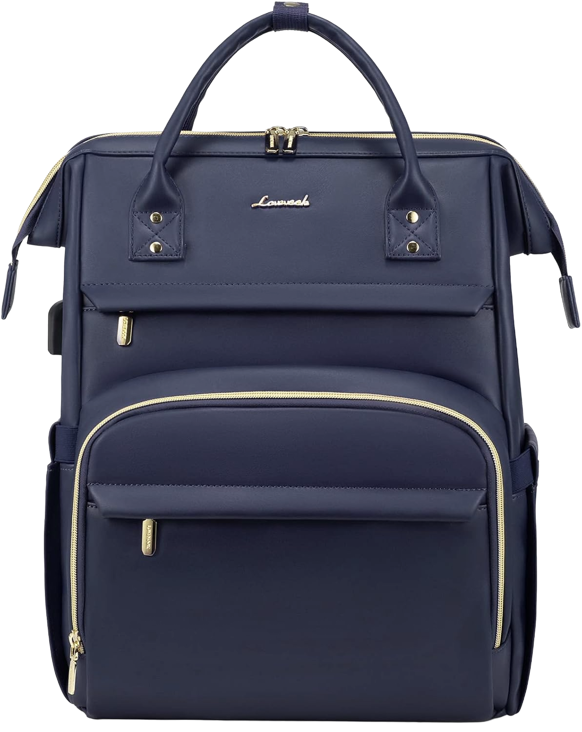 Morral con 18 bolsillos  azul navy,  100% impermeable