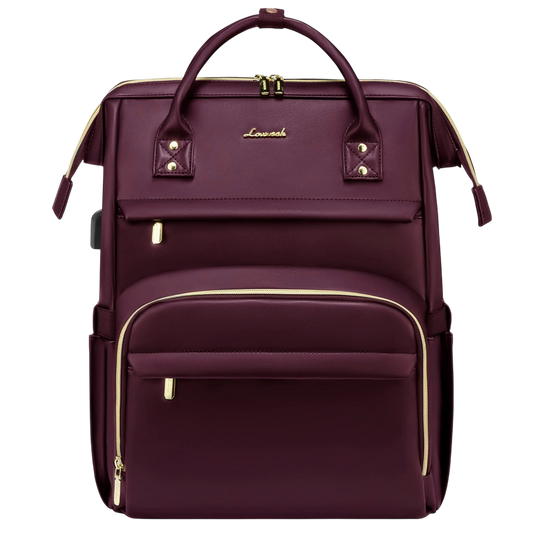 Morral con 18 bolsillos Wine Red,  100% impermeable