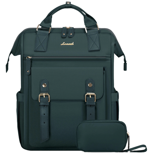 Morral poliéster con 18 bolsillos color verde